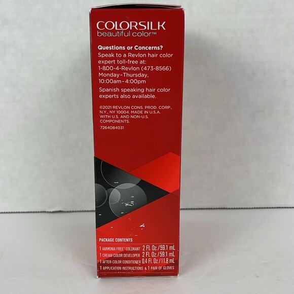 Revlon Colorsilk Hair Color Permanent 31 Dark Auburn Ammonia Free Keratin - Picture 3 of 7